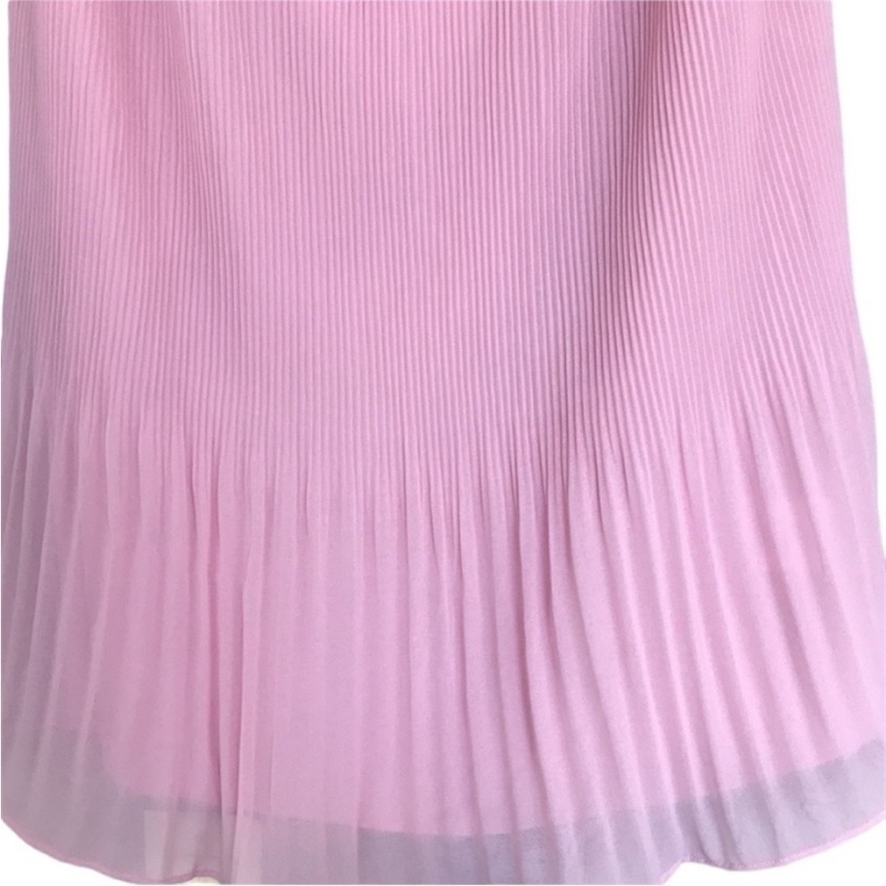 H by Halston Pleated Halter Midi Dress Pink Pearl Backless 10 NWT - Picture 4 of 12